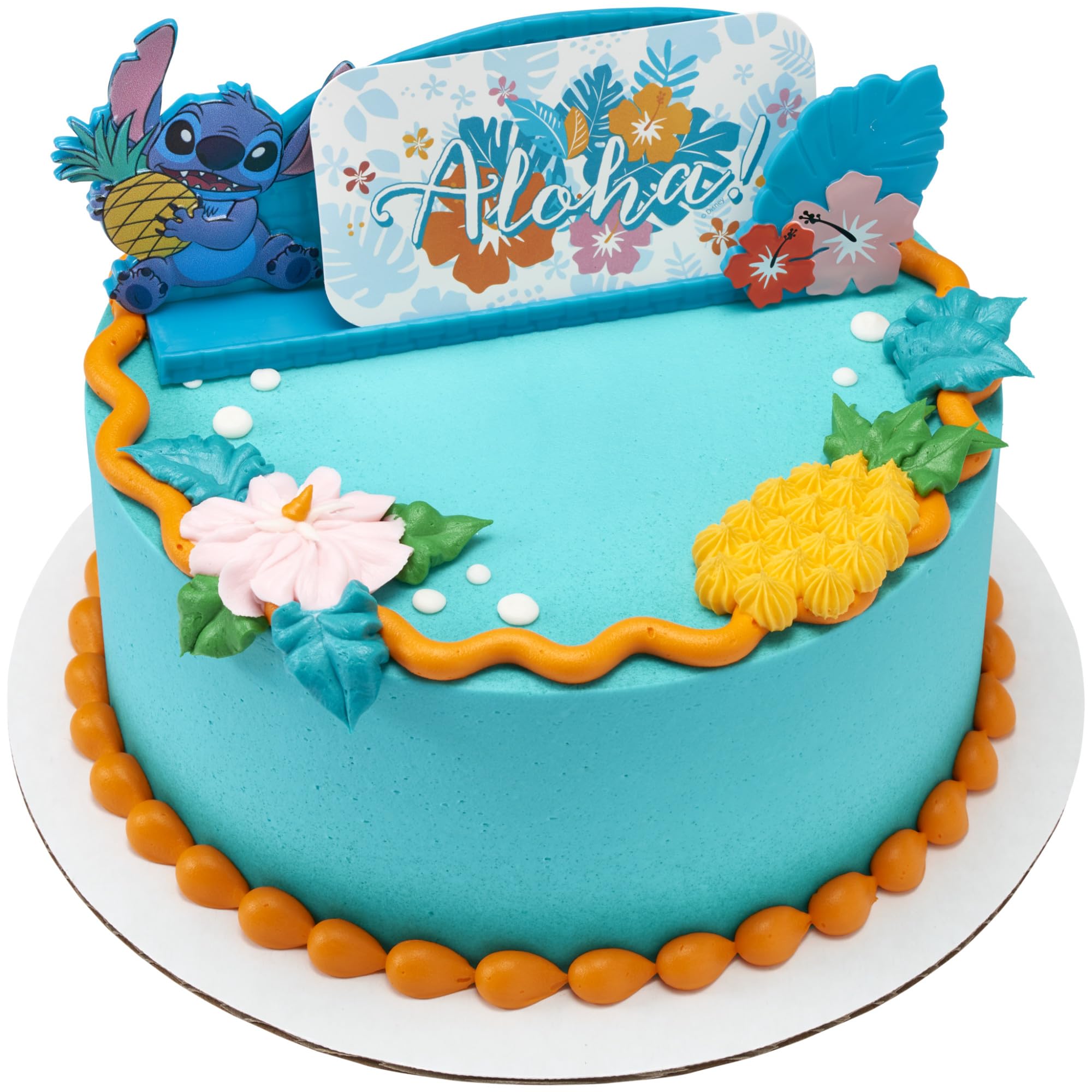DecoSet® Disney's Stitch Aloha Cake Topper, Decoration Set with Photo Or Message Holder, Personalizable | For Birthday And Celebrations - Image 11