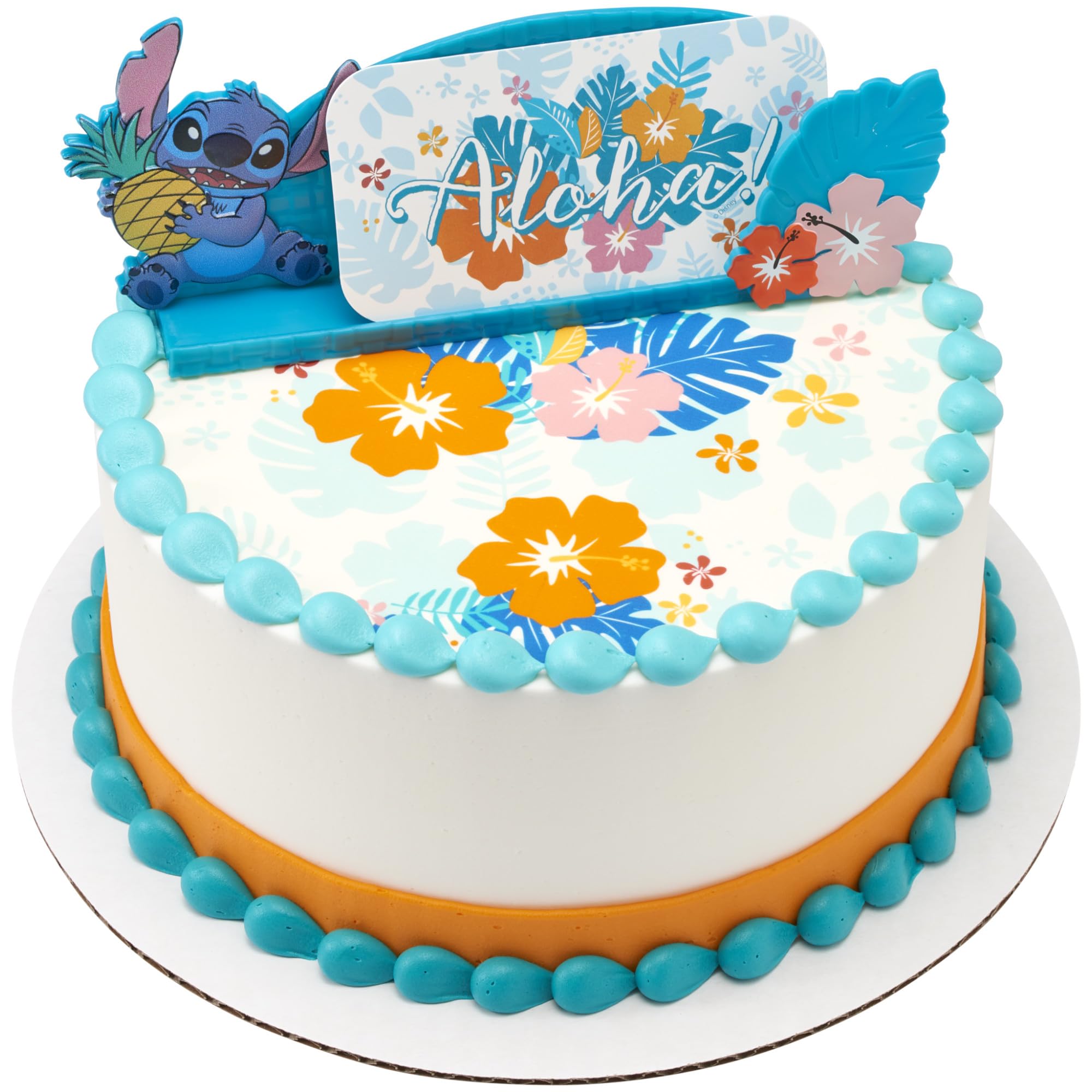 DecoSet® Disney's Stitch Aloha Cake Topper, Decoration Set with Photo Or Message Holder, Personalizable | For Birthday And Celebrations - Image 13