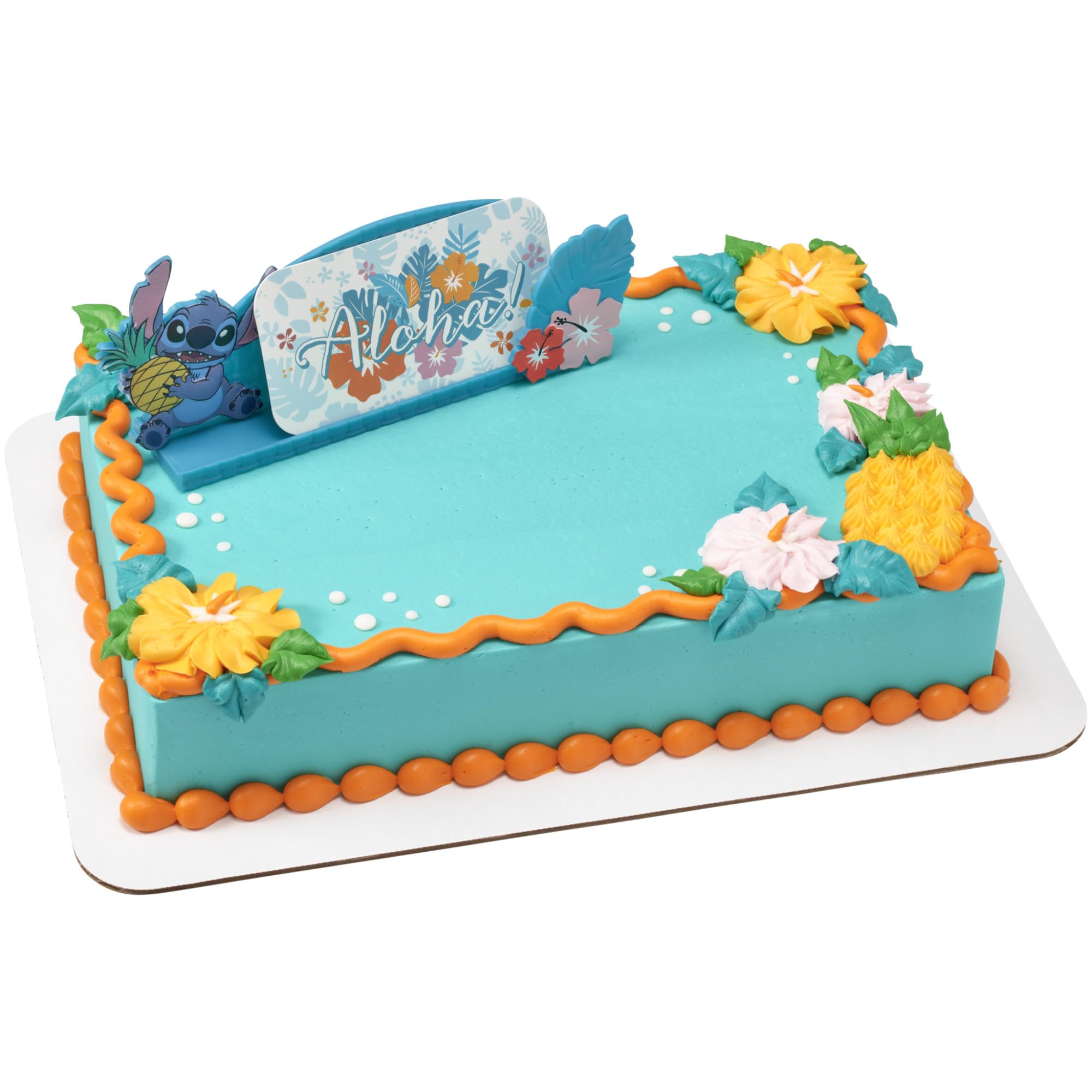 DecoSet® Disney's Stitch Aloha Cake Topper, Decoration Set with Photo Or Message Holder, Personalizable | For Birthday And Celebrations - Image 14