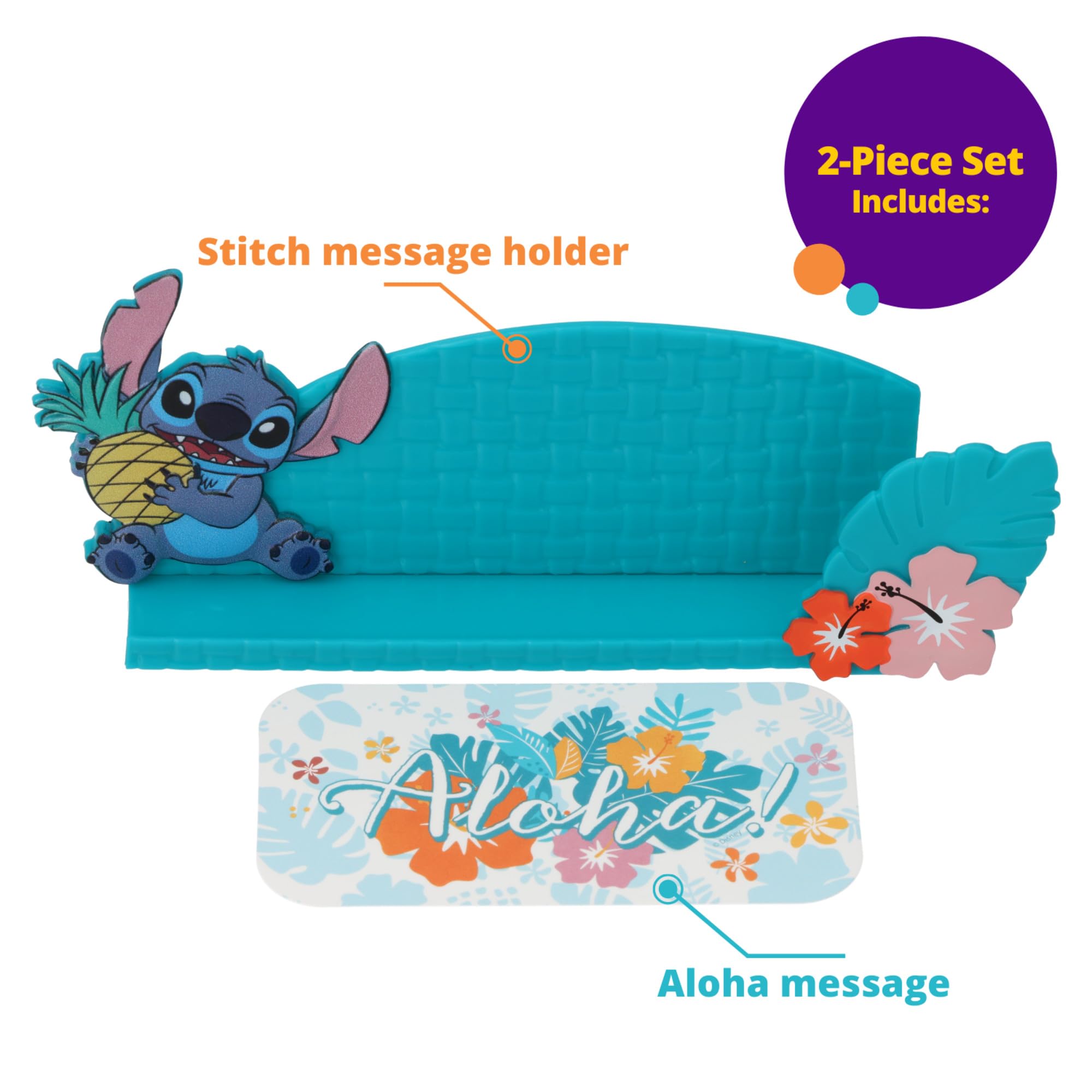 DecoSet® Disney's Stitch Aloha Cake Topper, Decoration Set with Photo Or Message Holder, Personalizable | For Birthday And Celebrations - Image 6