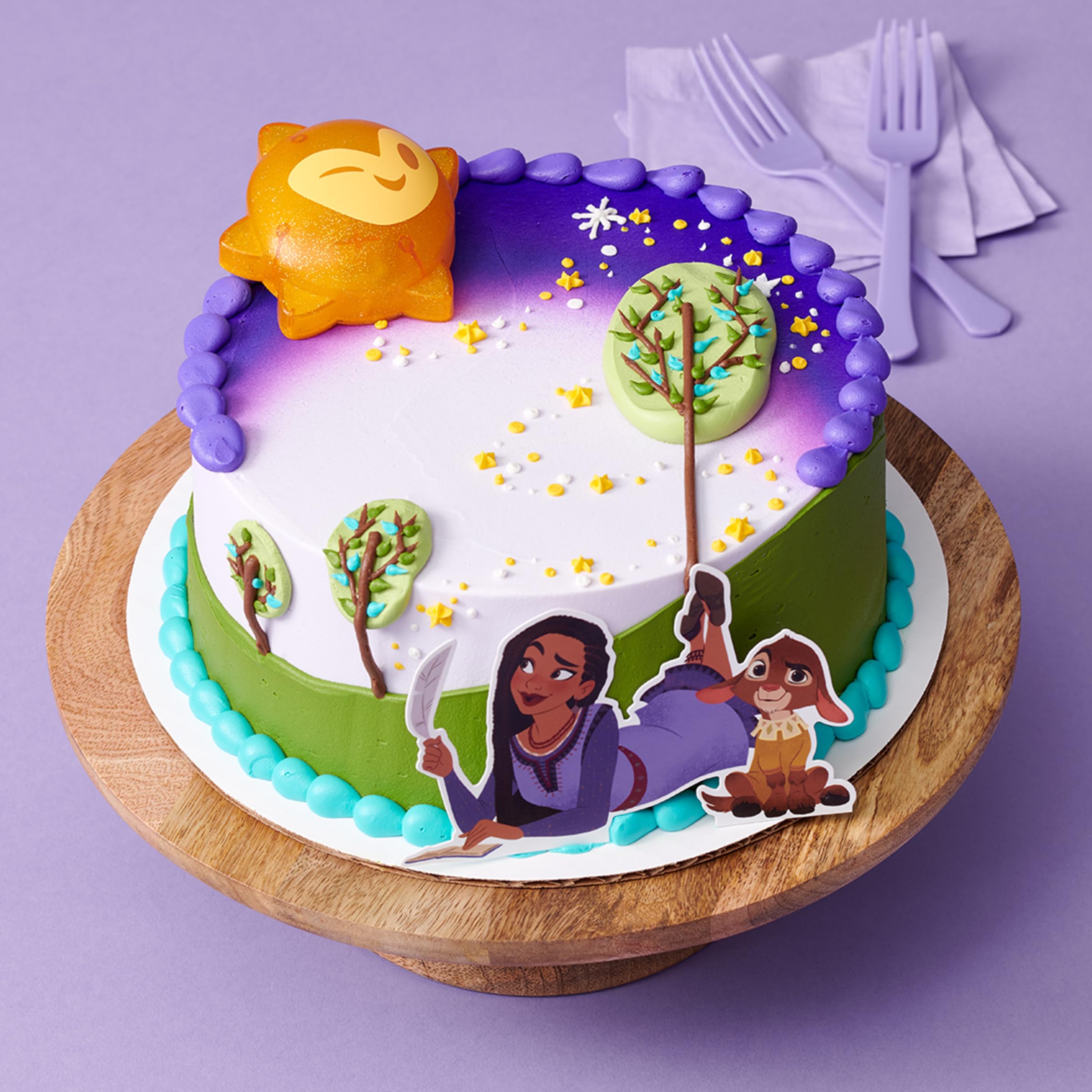 DecoSet Disney's Wish Shining Star Cake Topper, 2-Piece Decoration Set with Asha, Valentino, And Light Up Star, For Birthday And Celebrations - Image 10