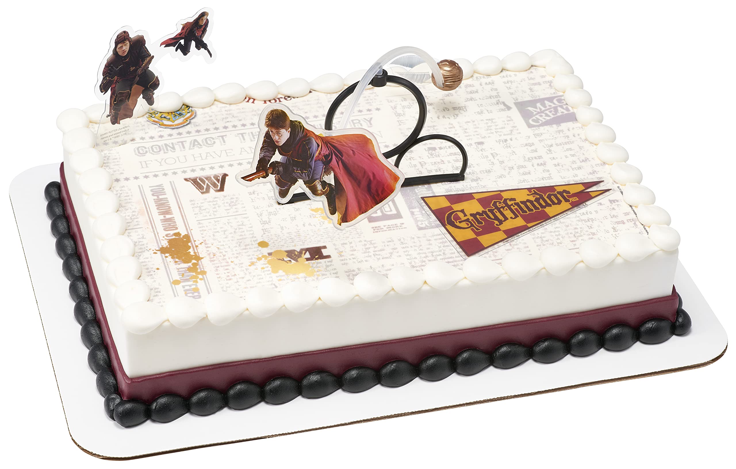 DecoSet® Harry Potter Quidditch Chase Cake Decorations, 3-Piece Set that Spins, Create Griffindor Characters Birthday Cakes - Image 3