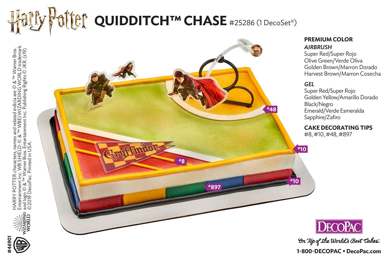 DecoSet® Harry Potter Quidditch Chase Cake Decorations, 3-Piece Set that Spins, Create Griffindor Characters Birthday Cakes - Image 5