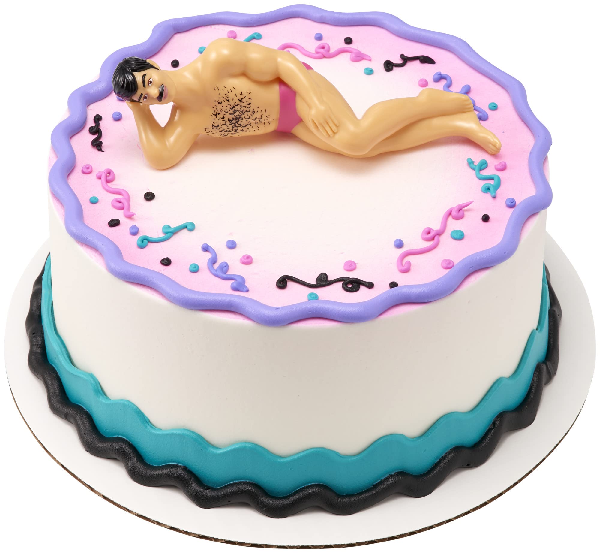 DecoSet® Hunky Man Cake Decoration Kit, 1 Piece Cake Topper For Bachelorette Party, Reusable Celebration Display - Image 3