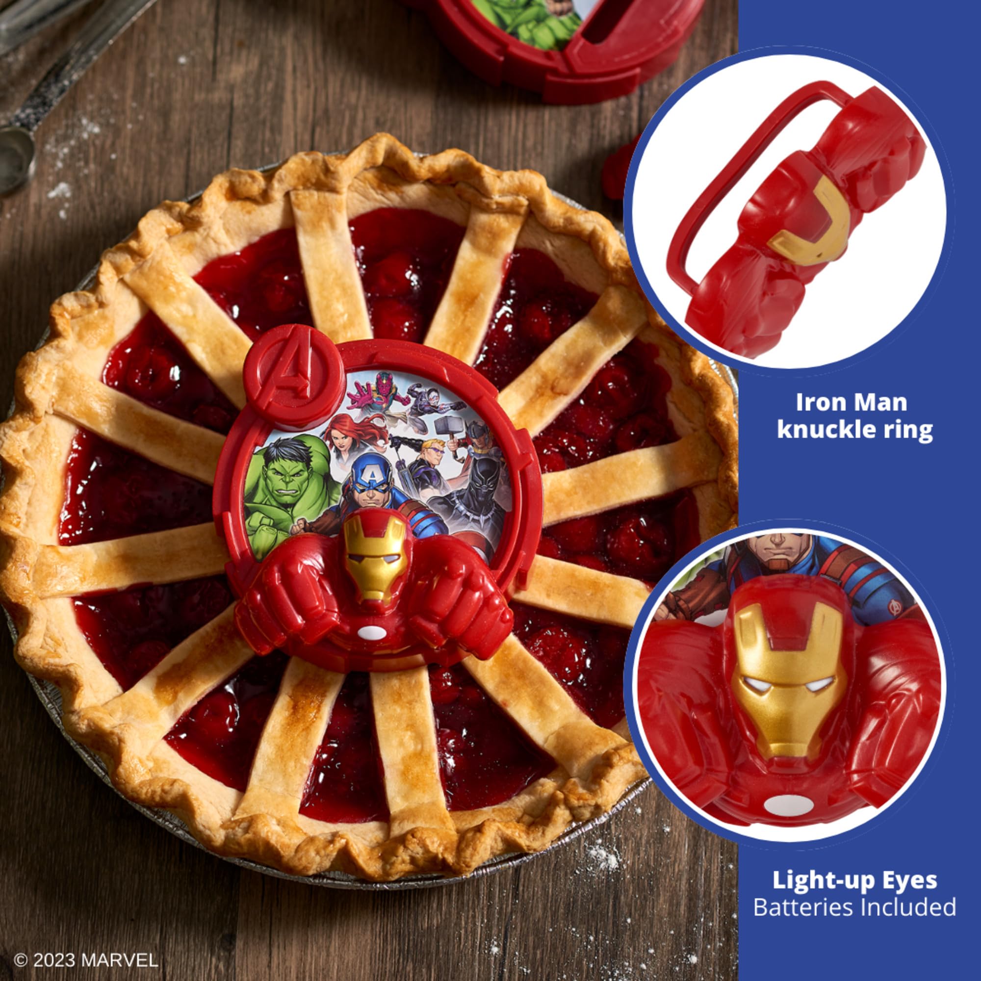 DecoSet® MARVEL Avengers Unify Cake Topper, 2-Piece Cake Decoration Featuring Iron Man, Hulk, Captain America, Black Panther, And More - Image 3