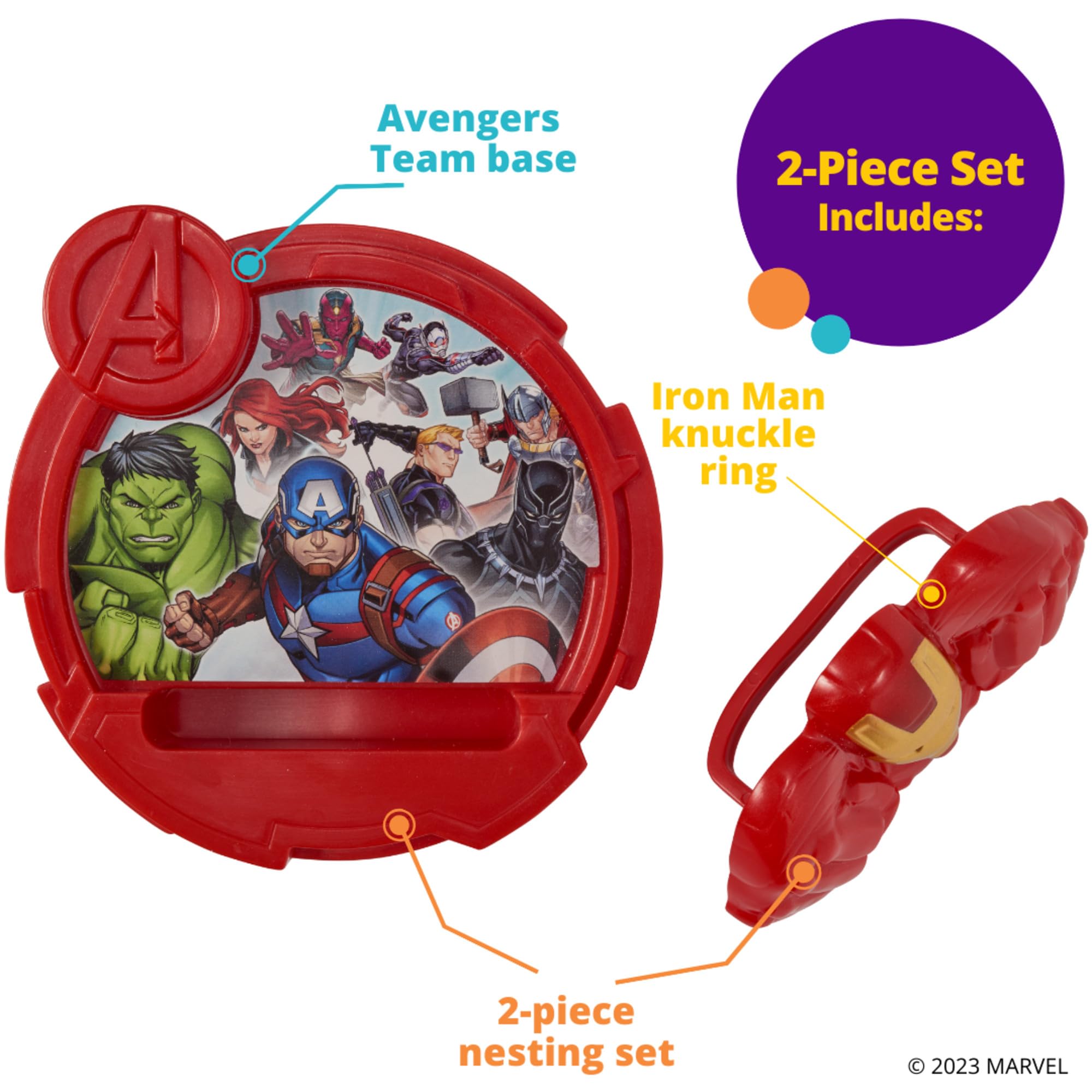DecoSet® MARVEL Avengers Unify Cake Topper, 2-Piece Cake Decoration Featuring Iron Man, Hulk, Captain America, Black Panther, And More - Image 4