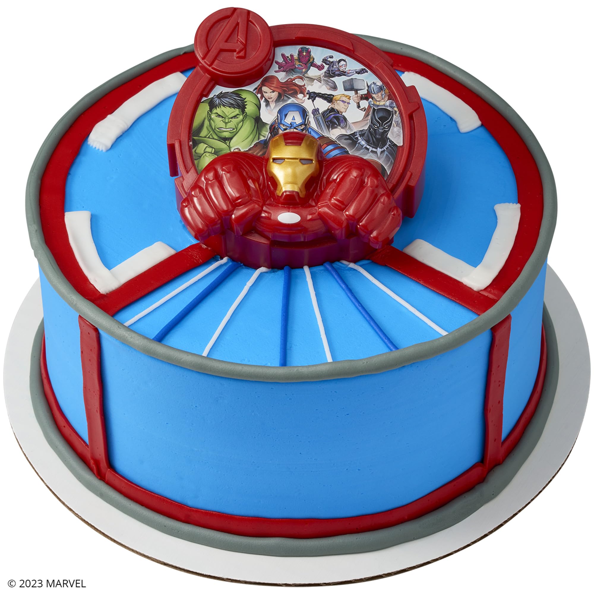 DecoSet® MARVEL Avengers Unify Cake Topper, 2-Piece Cake Decoration Featuring Iron Man, Hulk, Captain America, Black Panther, And More - Image 7