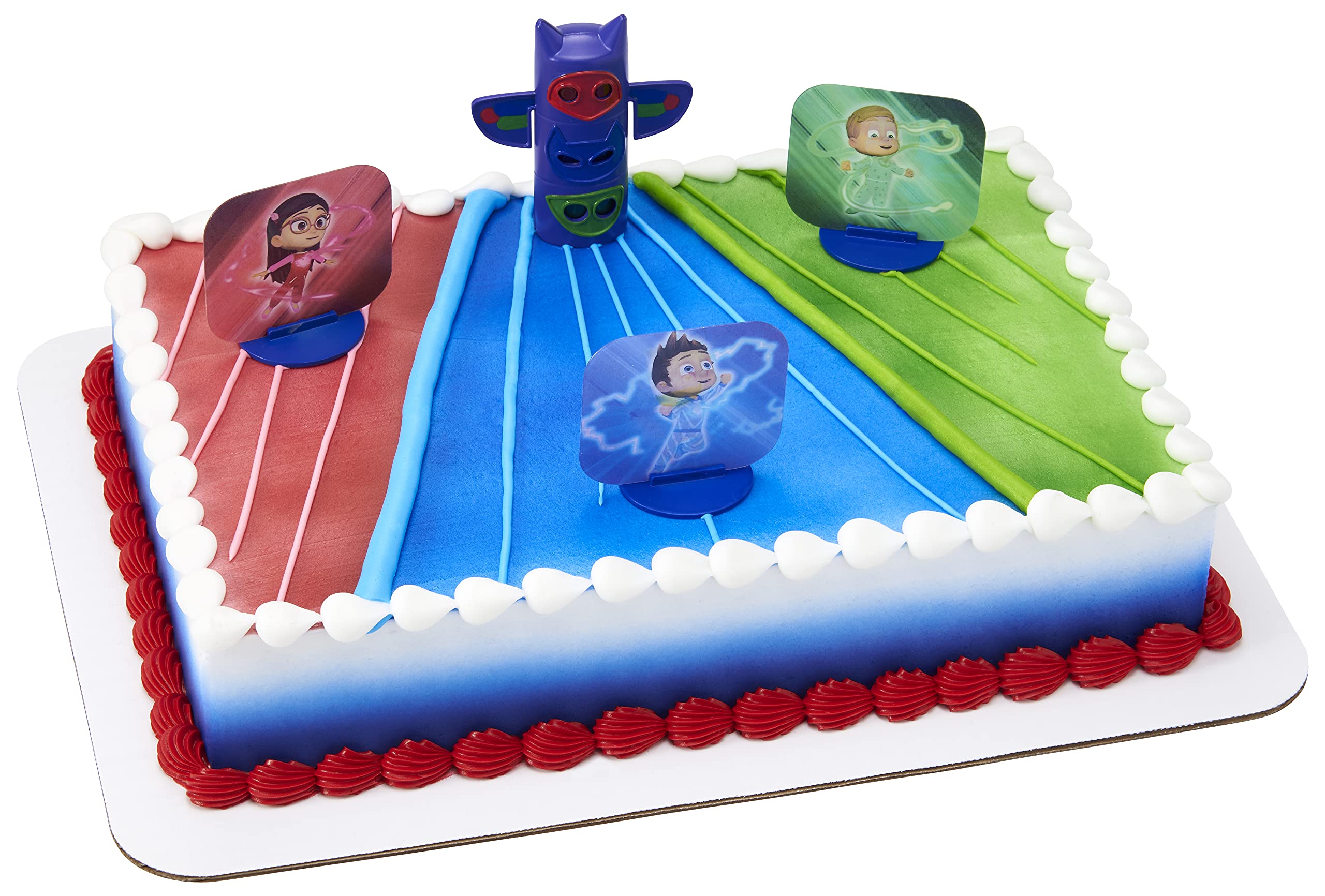 DecoSet® PJ Masks We’re On the Way Cake Topper, Light Up Cake Decoration, Supplies for Birthday Party Cakes and Cupcakes - Image 5