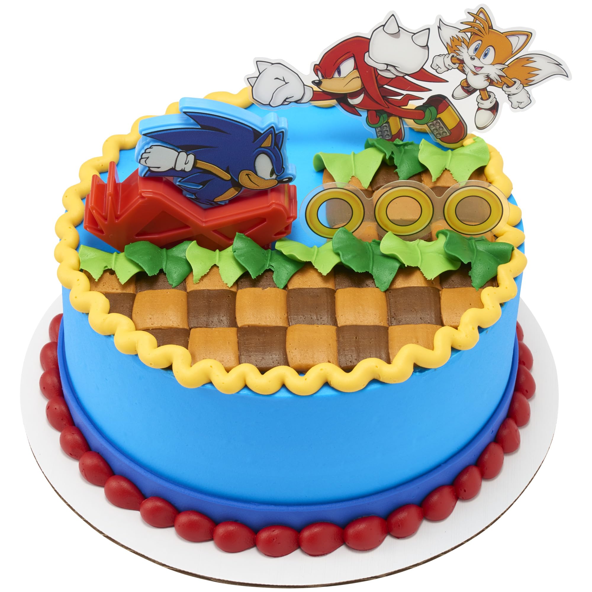DecoSet Sonic The Hedgehog Cake Topper, 3-Piece Decoration Set With Tails & Knuckles Cake Pic, Rings Cake Pic And Rolling Sonic Action Figurine, For Birthday And Celebrations - Image 10