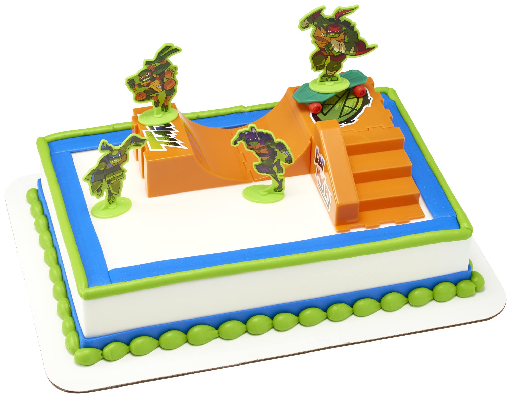 DecoSet® Teenage Mutant Ninja Turtles TMNT-RISE UP! Cake Topper, 6-Piece Birthday Decoration for Cakes and Cupcakes, Surprise Your TMNT Fan with ALL the Characters and Interactive Skateboard - Image 7