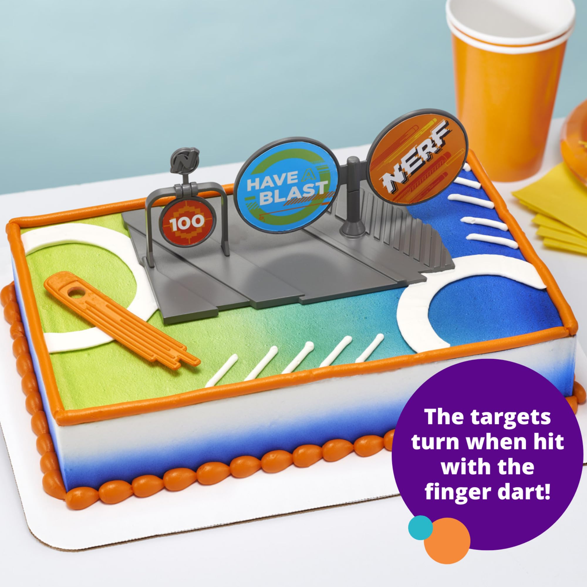 DecoSet® This Is Nerf Nation Cake Topper, Reusable Decorations for Fun After the Birthday Party - Image 3