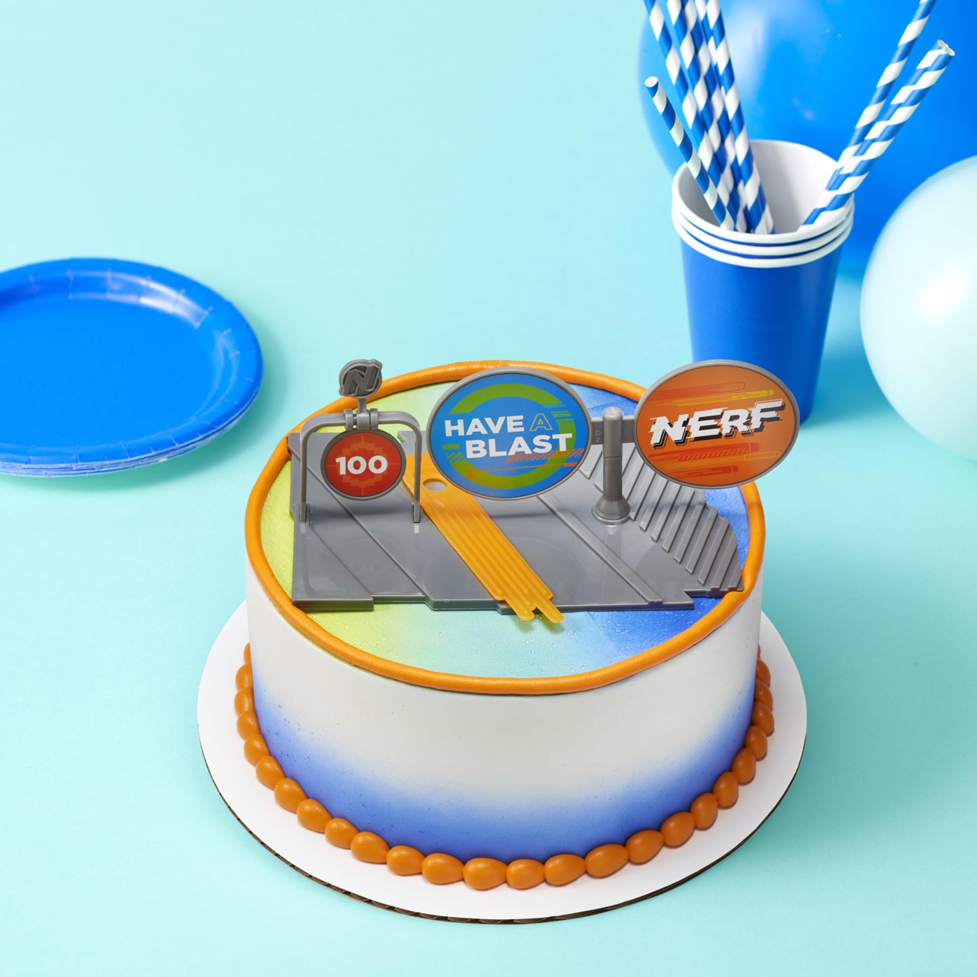 DecoSet® This Is Nerf Nation Cake Topper, Reusable Decorations for Fun After the Birthday Party - Image 6
