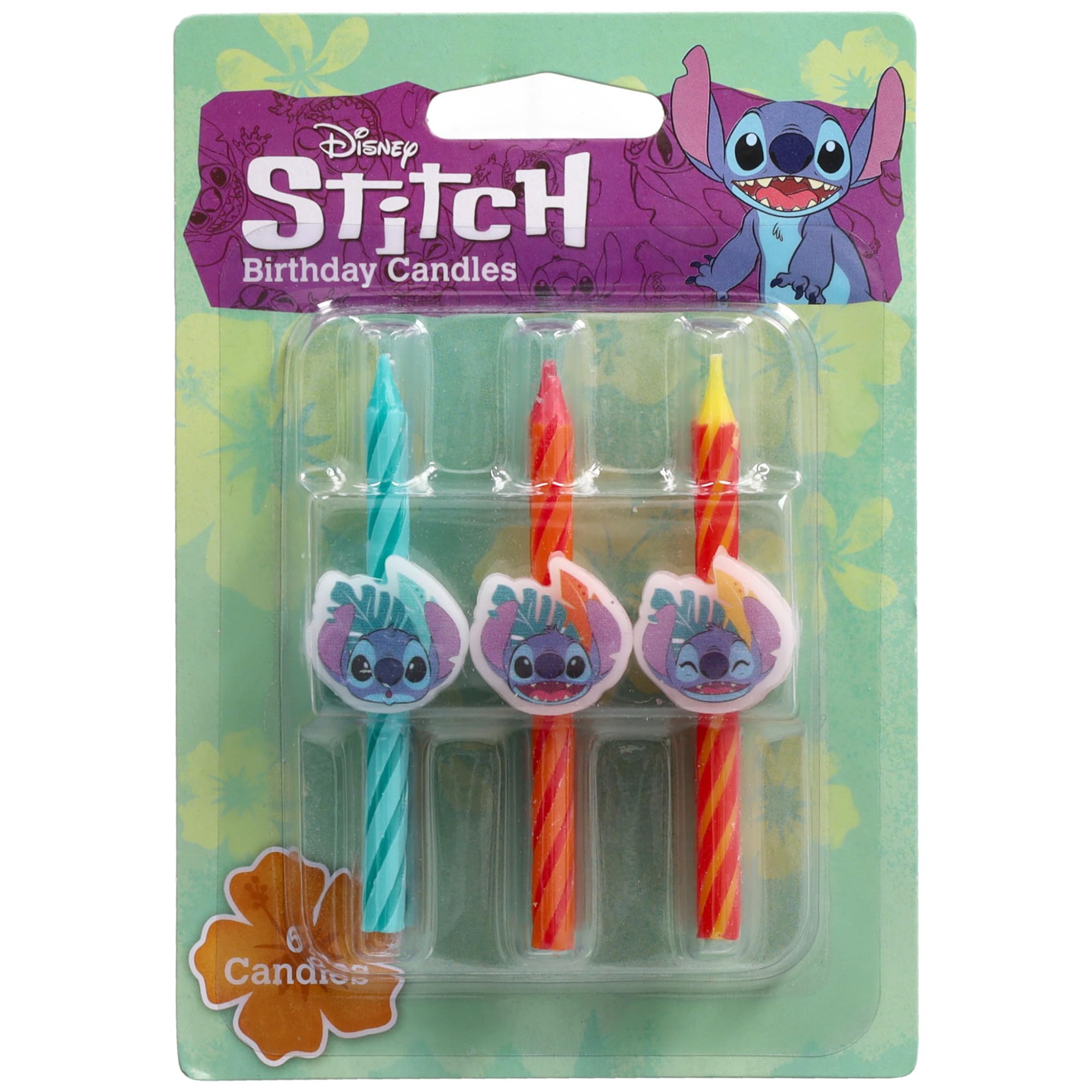 Disney's Stitch Birthday Cake Candles | 6 Birthday Candles for Cake Decorations, Orange, Blue, & Yellow Candles, Cake Toppers for Lilo & Stitch Party - Image 5