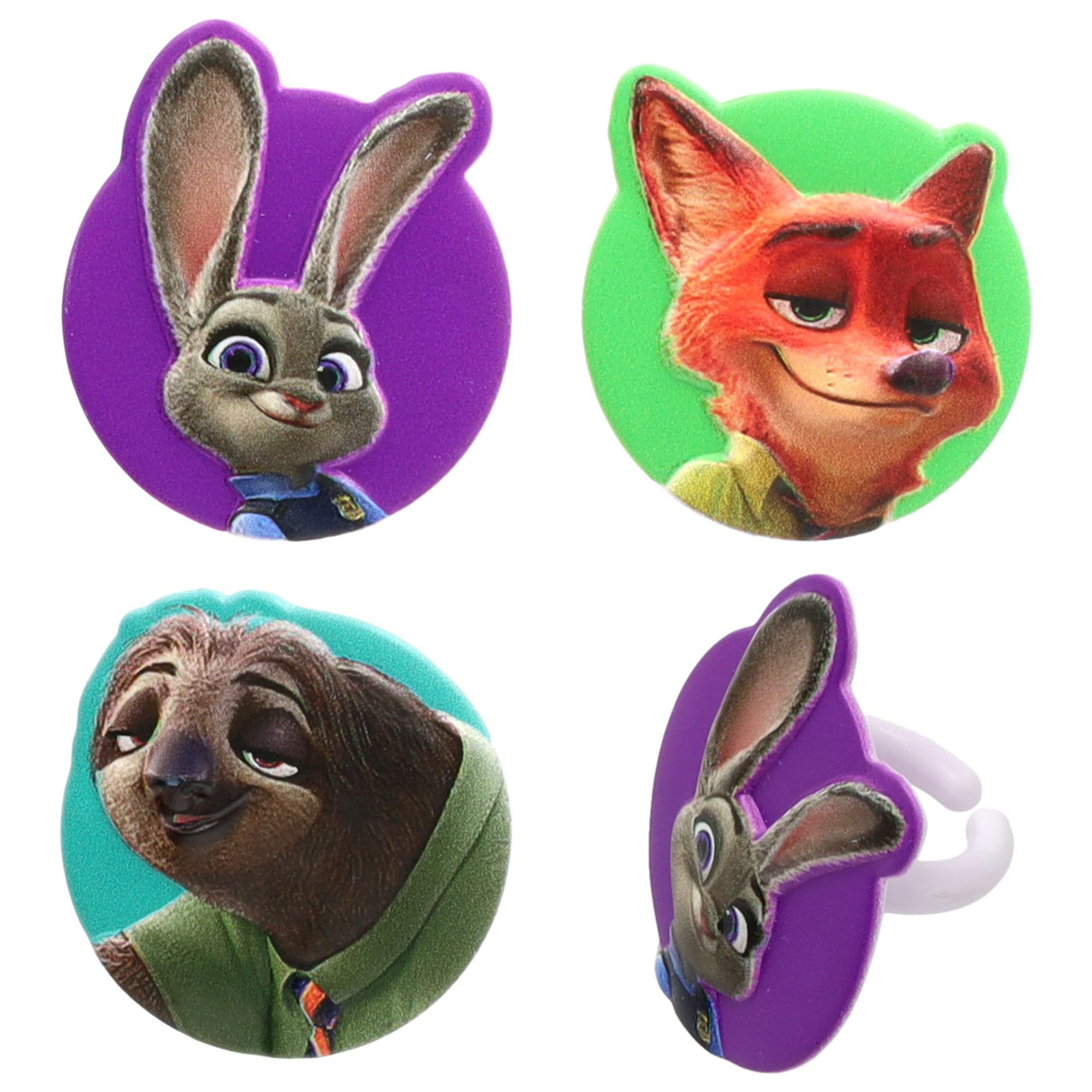 Disney's Zootopia Rings, Cupcake Decorations Featuring Judy Hopps, Nick Wilde & Flash Slothmore - 24 Pack - Image 8