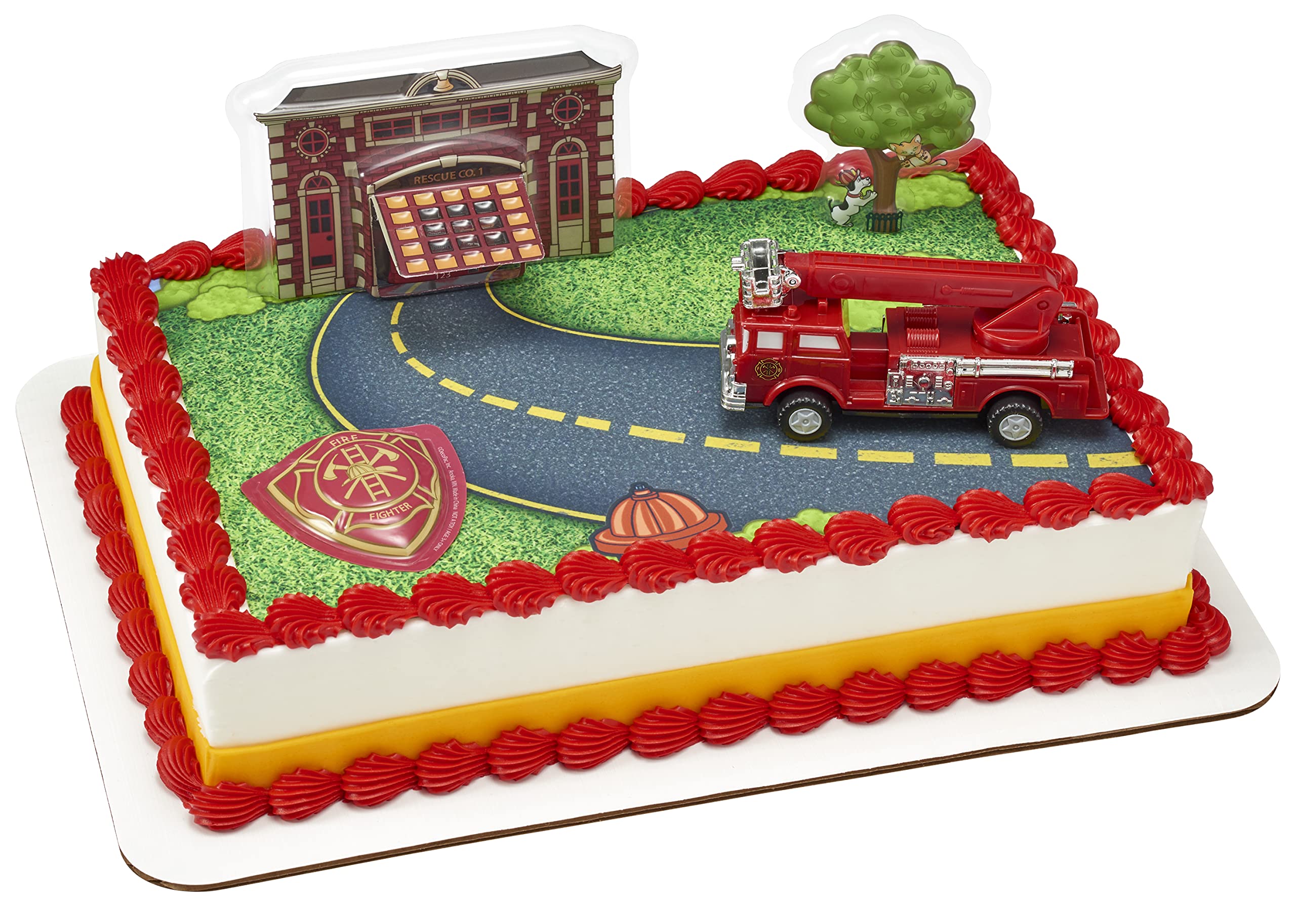 Fire Truck and Station DecoSet Cake Decoration - Image 6