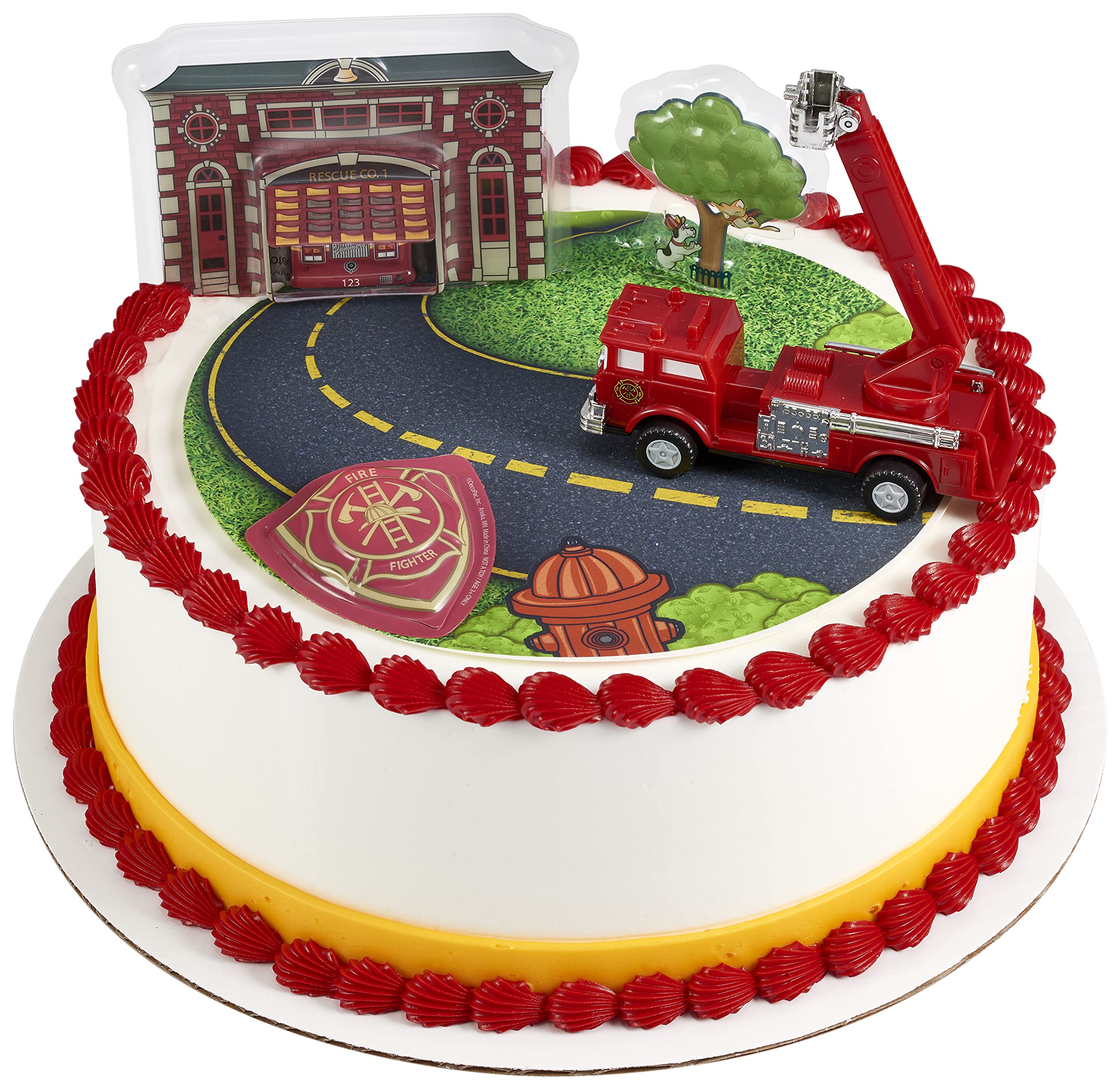 Fire Truck and Station DecoSet Cake Decoration - Image 7