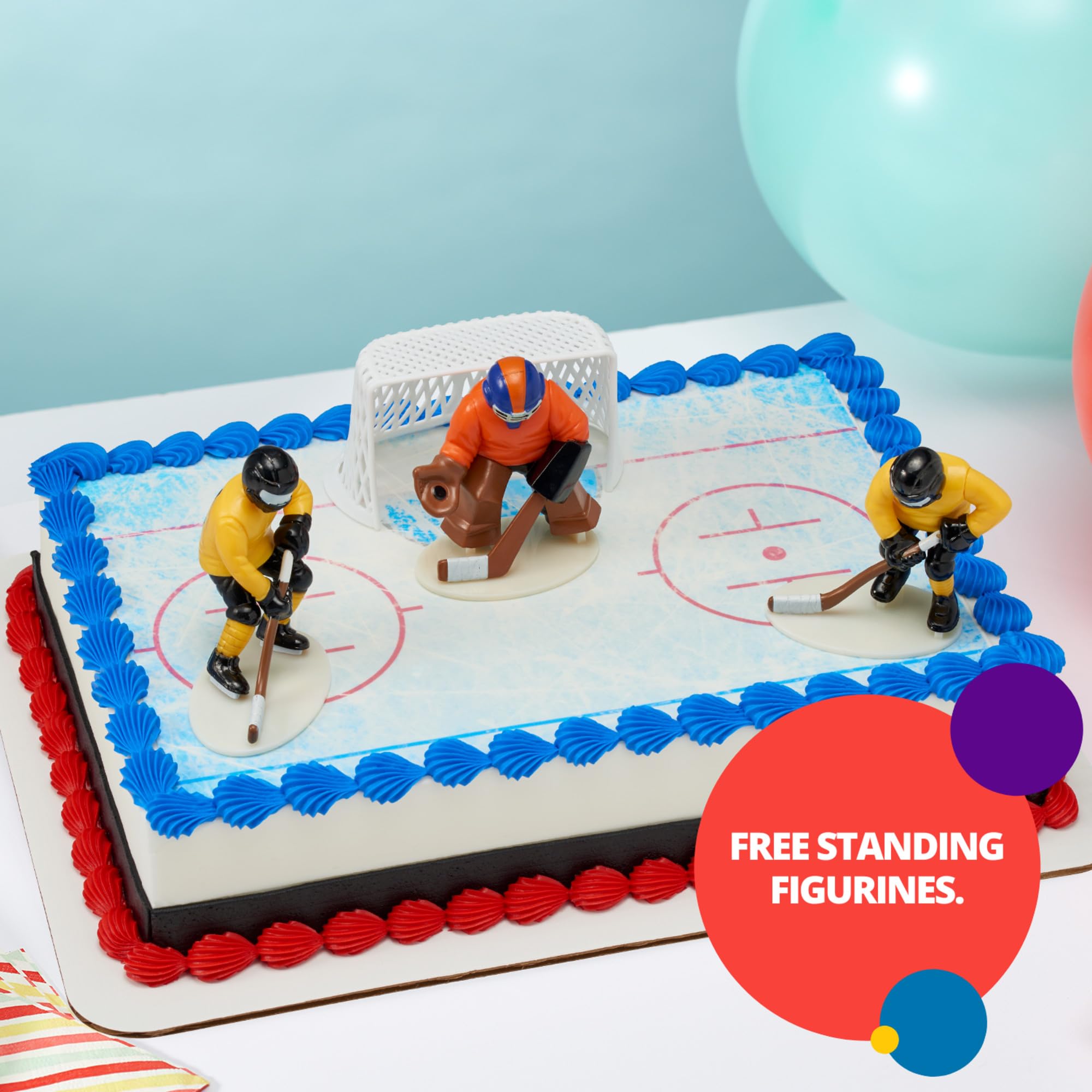 Hockey FaceOff DecoSet Cake Decoration - Image 4