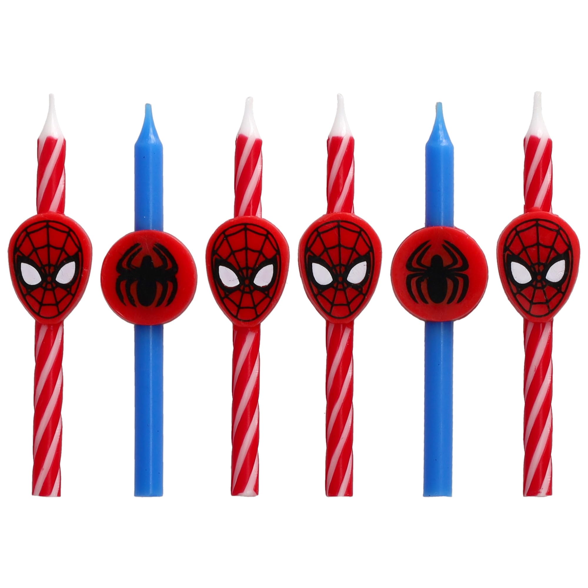 Marvel’s Spider-Man™ Birthday Cake Candles | 6 Birthday Candles for Cake Decorations, Red & Blue Candles, Cake Toppers for Spiderman Party - Image 5