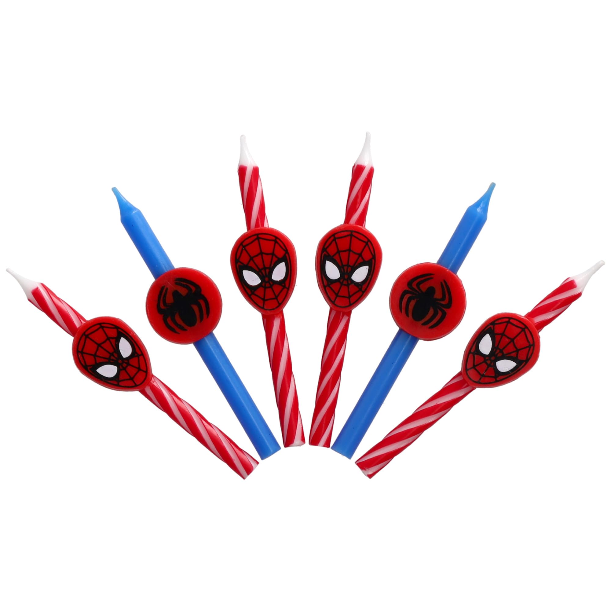 Marvel’s Spider-Man™ Birthday Cake Candles | 6 Birthday Candles for Cake Decorations, Red & Blue Candles, Cake Toppers for Spiderman Party - Image 6