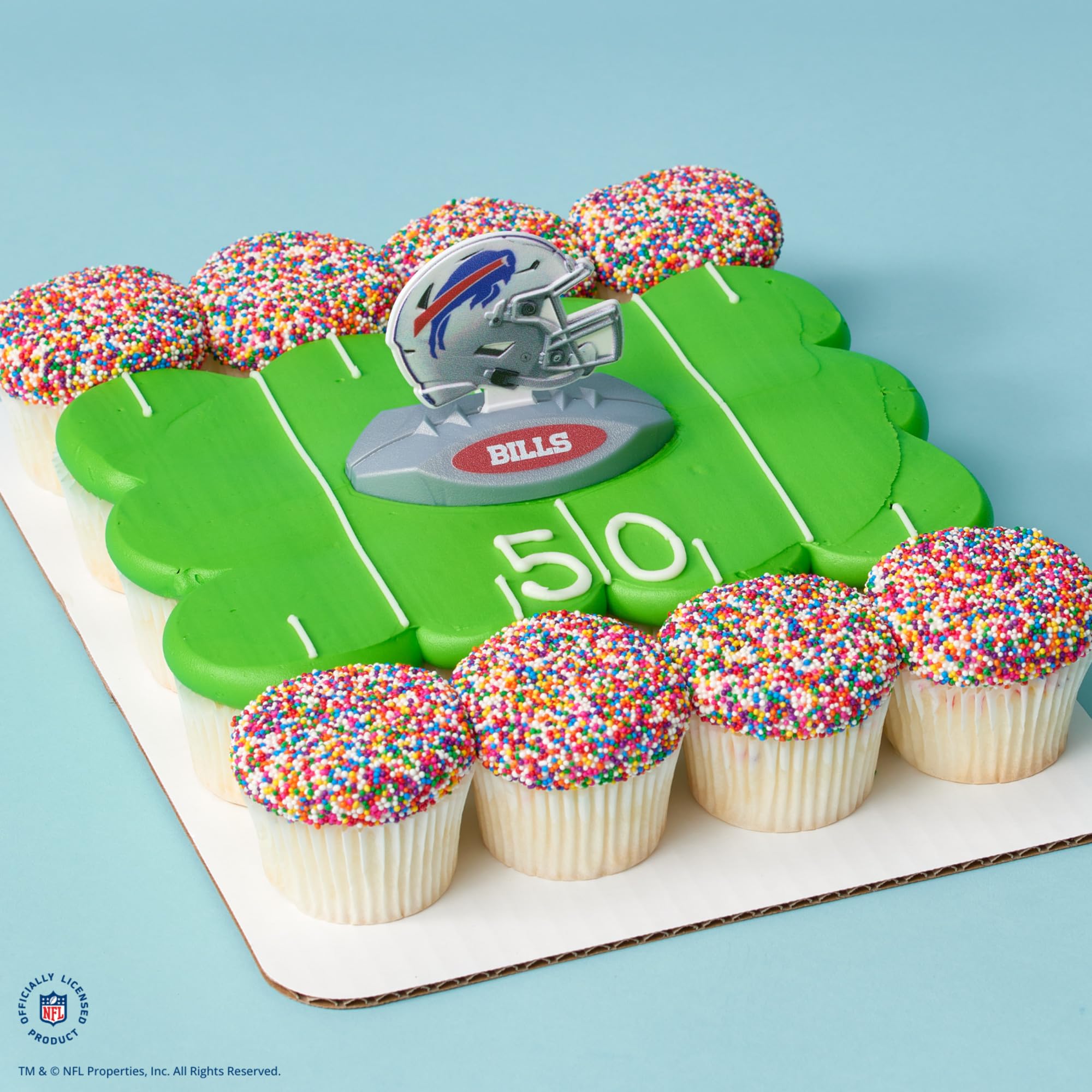 NFL Buffalo Bills Cake Decoration, Football Helmet Cake Topper, Officially Licensed Product Of The NFL, Ready To Use Birthday Cake Decoration - Image 6