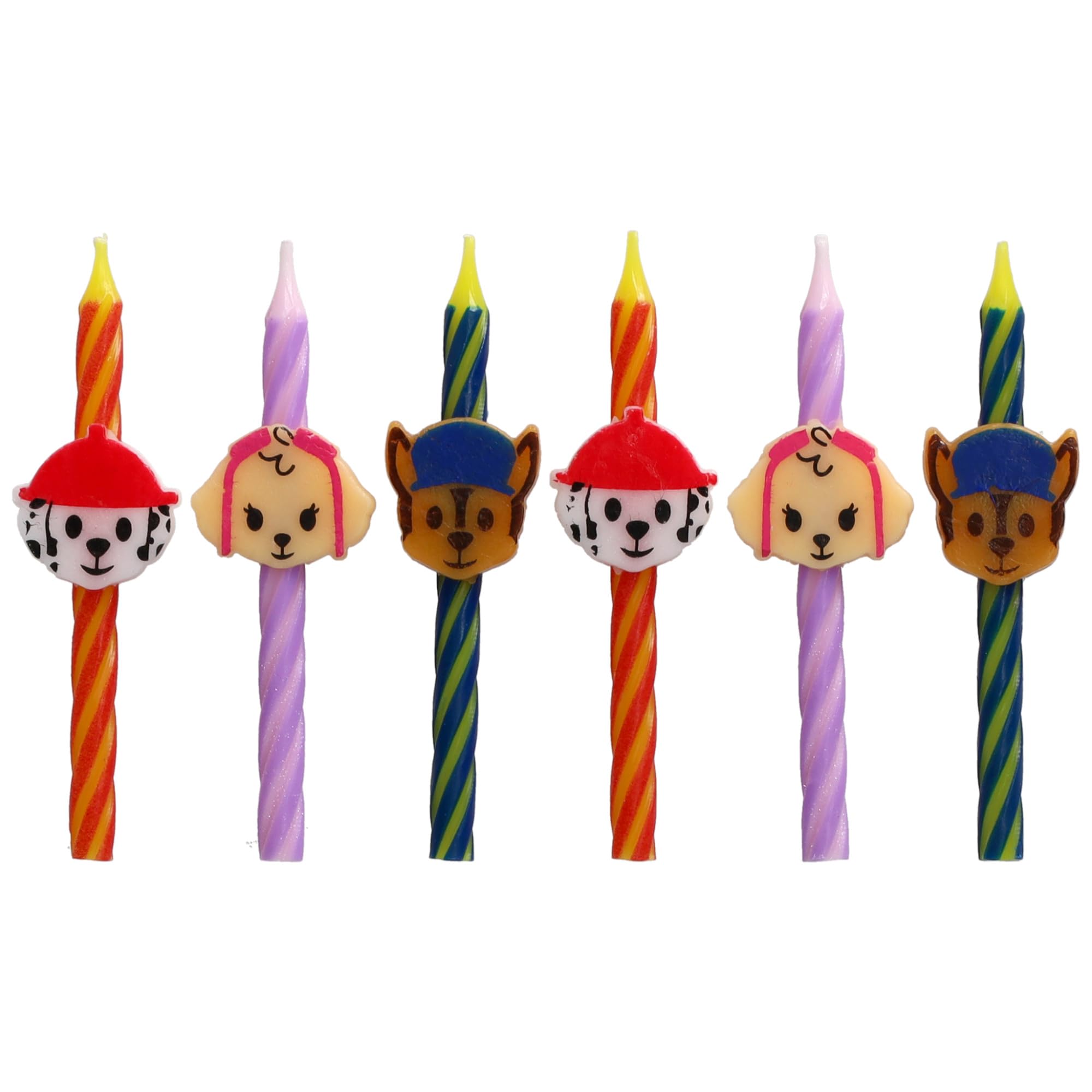 PAW Patrol Birthday Cake Candles | 6 Birthday Candles for Cake Decorations, Red, Pink, Blue Candles Featuring Chase, Marshall, Skye | Cake Toppers for PAW Patrol Party - Image 5