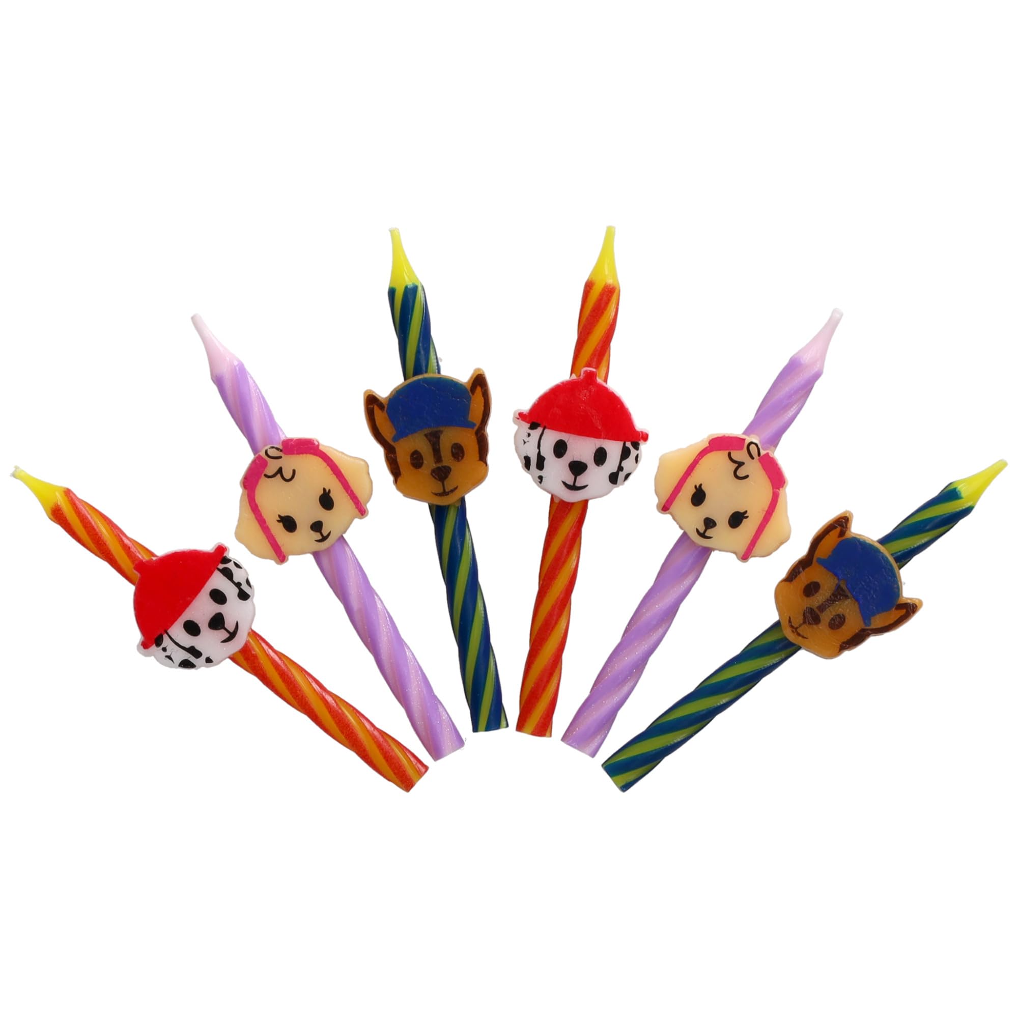 PAW Patrol Birthday Cake Candles | 6 Birthday Candles for Cake Decorations, Red, Pink, Blue Candles Featuring Chase, Marshall, Skye | Cake Toppers for PAW Patrol Party - Image 6