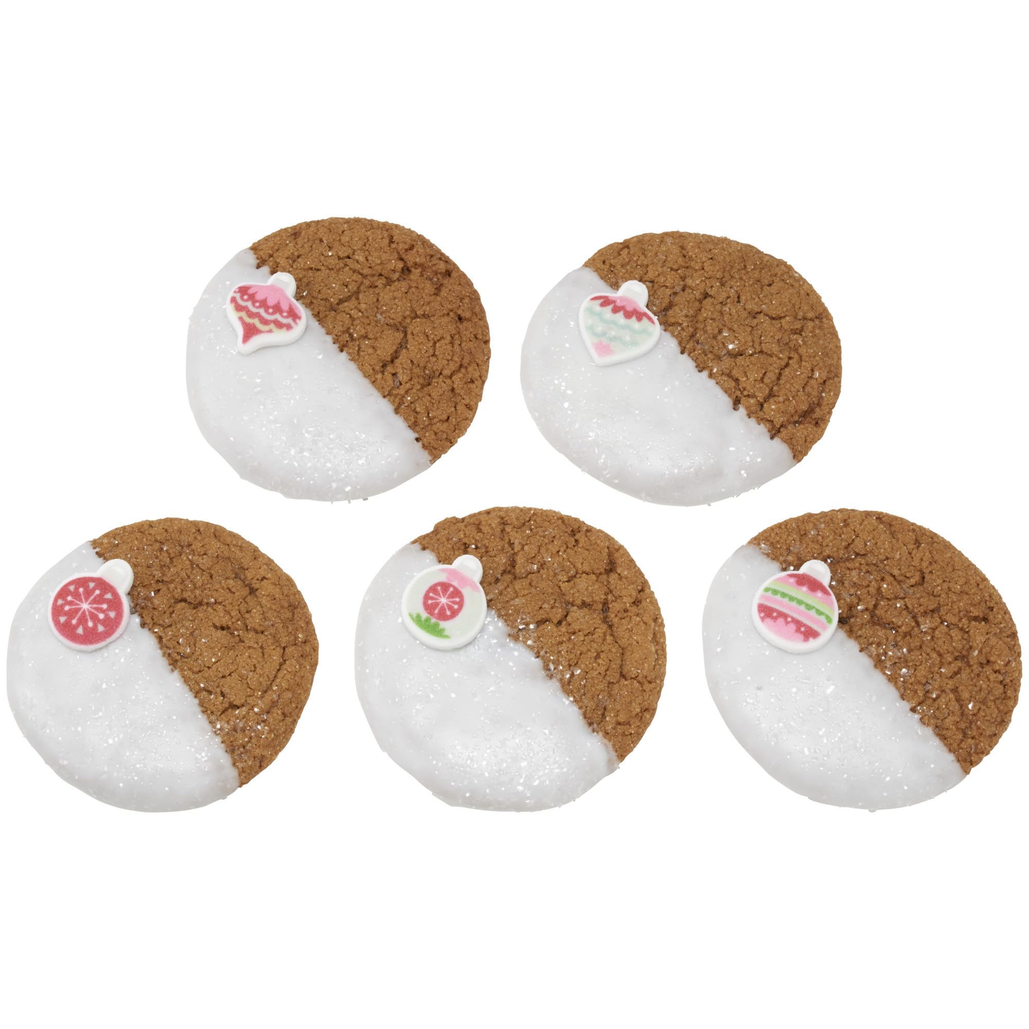Sugar Dec-Ons® Christmas Ornament Assortment Sugar Cake Decorations, Ready to Use Edible Cupcake Toppers, 320 Shaped Decorations - Image 3