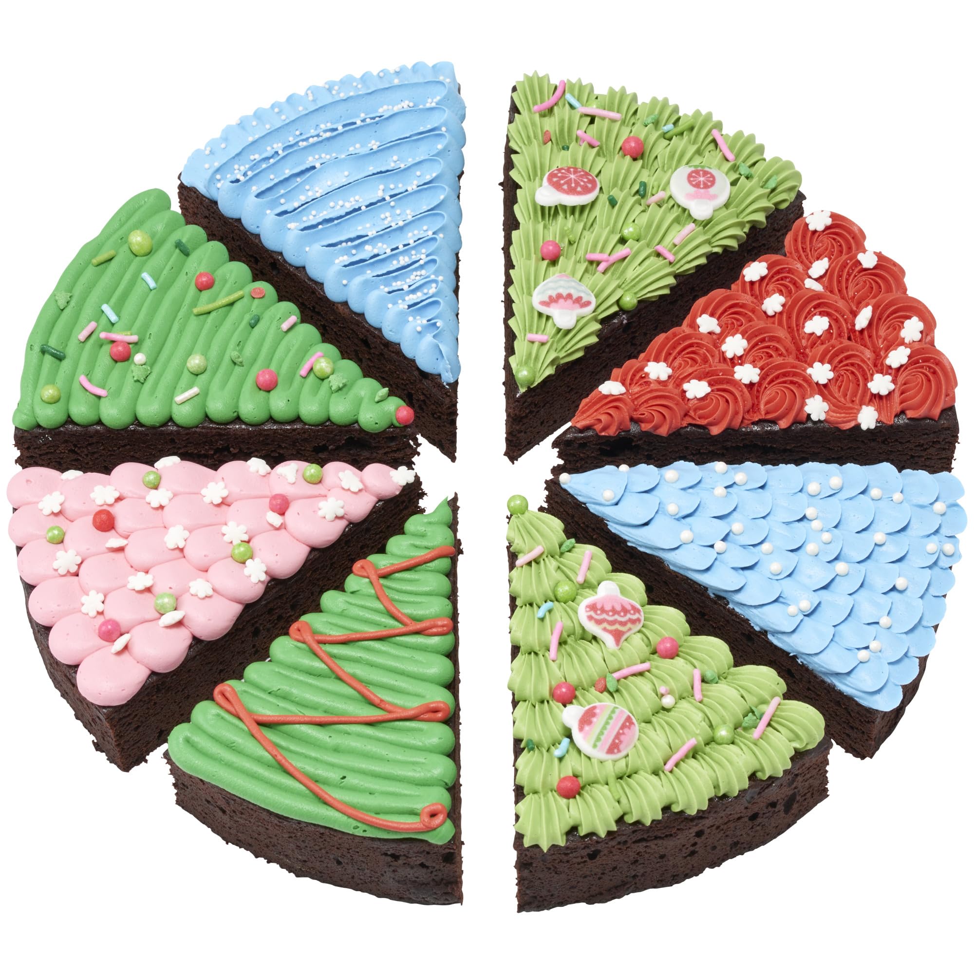 Sugar Dec-Ons® Christmas Ornament Assortment Sugar Cake Decorations, Ready to Use Edible Cupcake Toppers, 320 Shaped Decorations - Image 4