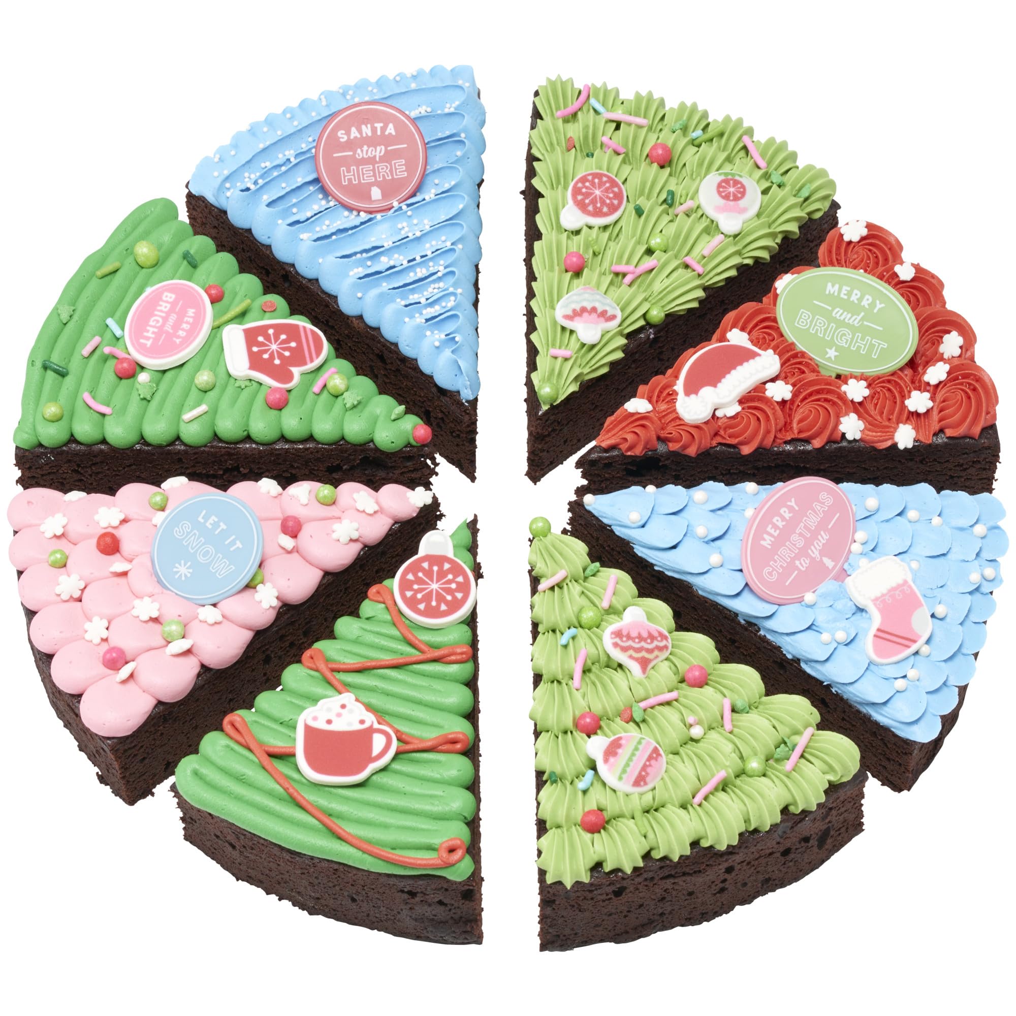 Sugar Dec-Ons® Christmas Ornament Assortment Sugar Cake Decorations, Ready to Use Edible Cupcake Toppers, 320 Shaped Decorations - Image 8